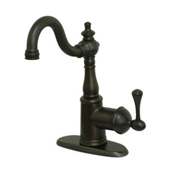 Kingston Brass Kingston Brass Ks7495Bl Single Lever Handle Bar Faucet With Cover Plate - Oil Rubbed Bronze Finish KS7495BL